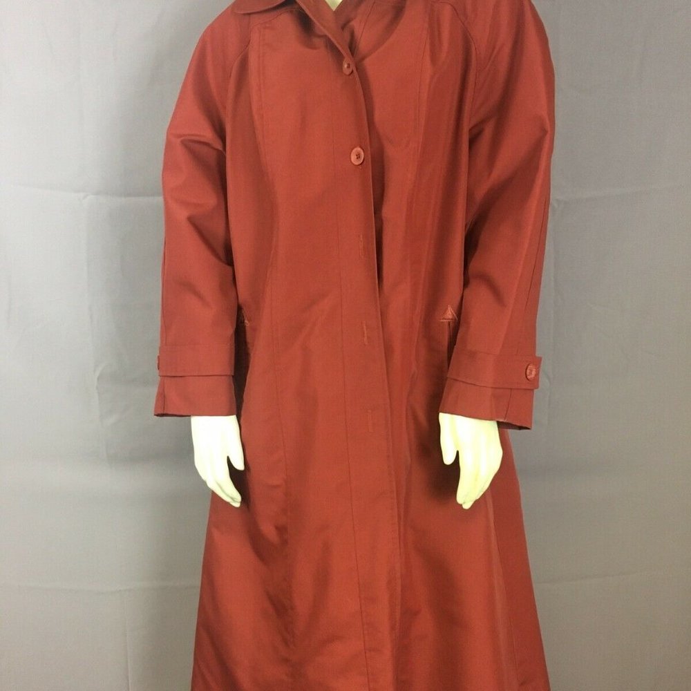 Vintage Burnt Orange Long Fall Coat Wmns coat k104